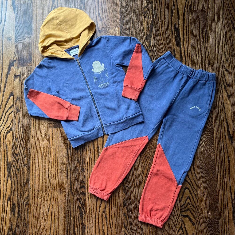 Bobo Choses Translator Zippered Hoodie and Jogger Set (6-7Y)